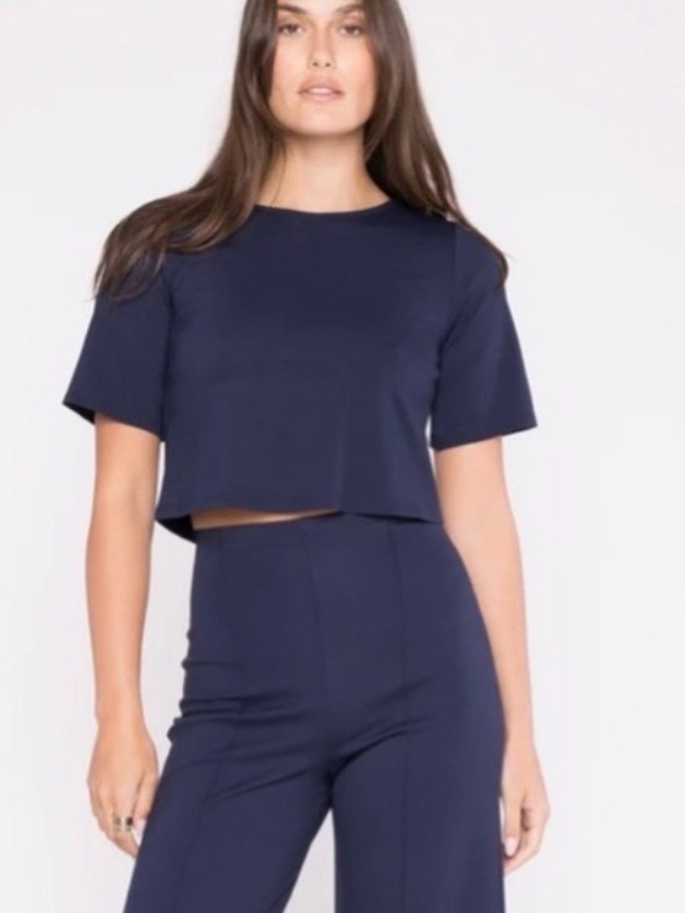 Ripley Rader Ponte Knit Short Sleeve Top Blue size 3